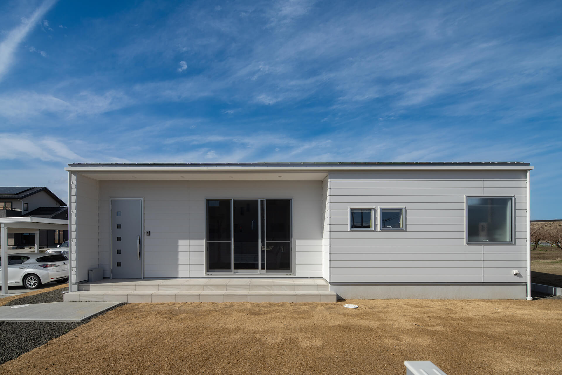 存在感のある平屋建て