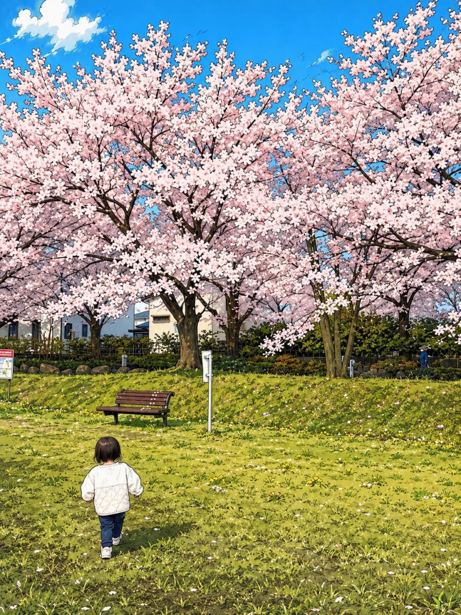 娘と桜